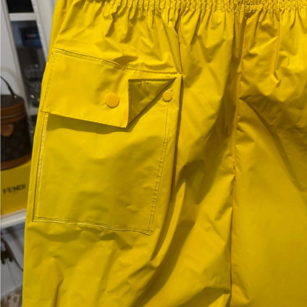 L.L. Bean Yellow Rain Jacket with Gray Lining - Picture 13 of 15